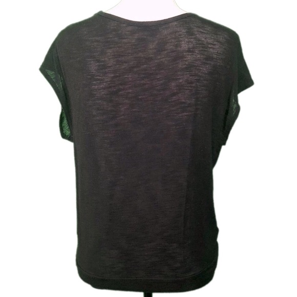 BODY CENTRAL (L) Black Tissue Slub Top - Picture 3 of 7